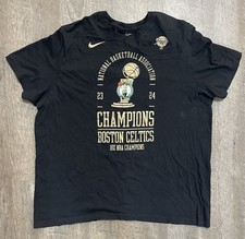 Boston Celtics T Shirt Nike Tee 23-24 NBA World Champion Black Graphic 2X-Large
