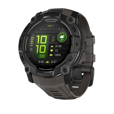 ガーミン(GARMIN) Instinct 3 50mmサイズ AMOLED Black BezelCharcoal Band 010-03020-30 【ランニング・ゴルフ・登山・サイクリング等30 Garmin Instinct 3 – 50 mm, AMOLED Black with Charcoal Band (010