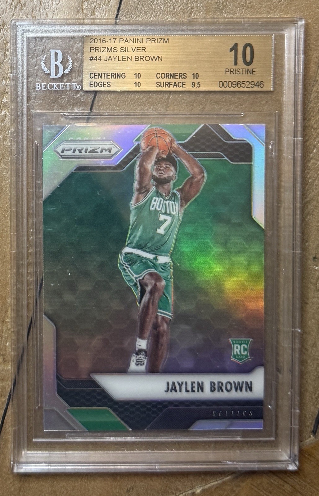 2016-17 Panini Prizm Jaylen Brown #44 Rookie Silver Prizm BGS 10 💎 Pristine