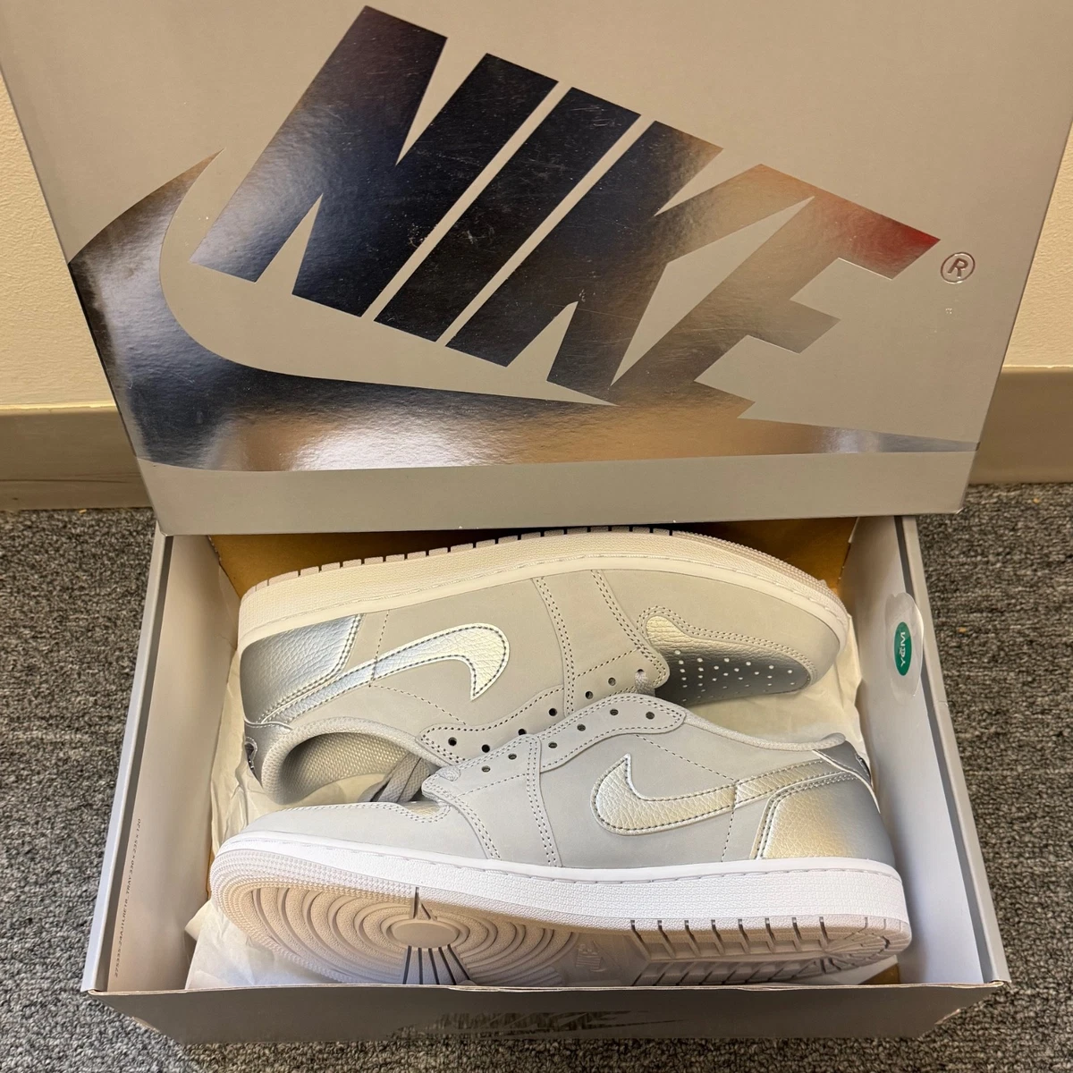 Las mejores ofertas en Jordan 1 Retro OG Low Metallic Silver | eBay