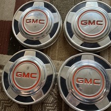 Set 4 1973-1987 Gmc 12 Ton Truck 10.5 Dog Dish Hubcaps Alum Oem Van Pickups