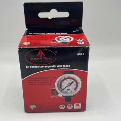 AEROPRO Tools A613 Air Compressor Regulator With Gauge - Free Same Day Shipping