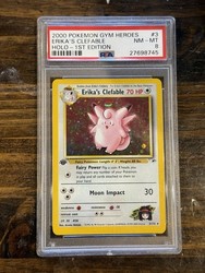 Erika's Clefable 3/132 Gym Heroes 1st Edition Holo Rare