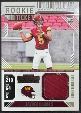 2024 Panini Contenders #RTS-JDS Jayden Daniels Rookie Ticket Patch Variation