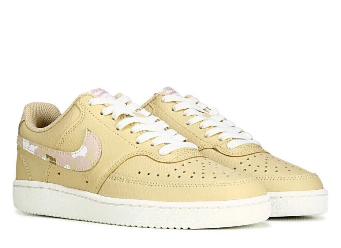 Nike Court Vision Low Sesame Camo Marrone e Rosa Dettaglio Mimetico 8