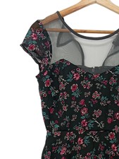 Robe Dentelle Noire Jennyfer Taille S/34/36/0/1, Manches Trois-quarts, évasée - Occasion Très Bon état