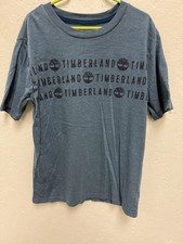 Boys Timberland Logo T Shirt Blue Size Youth Medium