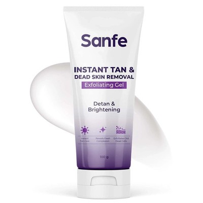 Sanfe Instant Glow Exfoliating Gel for Tan & Dead Skin Removal 100gm