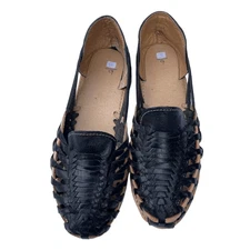 Made in Mexico woman’s size 9 Huarache Sandal  black leather
