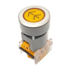 EAO 704.900.1 Yellow Arrow Momentary Push Button, ø22mm, 1NO, 600VAC 10A Max