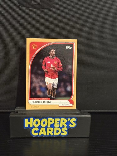 2025/26 Topps Manchester United Collector Tin Patrick Dorgu Orange /325