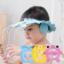 Baby Bath Cap Waterproof Hair Wash Hat, Adjustable Eye  Ear Protection for Kids