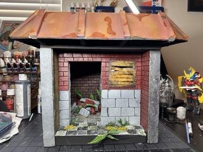 1/12 Scaled Abandoned Building Diorama Scene for 6 Action Figure