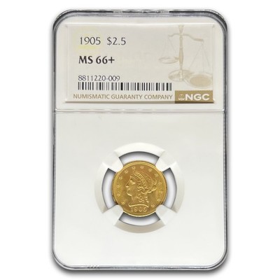 1905 $2.50 Liberty Gold Quarter Eagle MS-66+ NGC | eBay