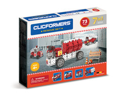 CLICFORMERS Rescue Set 73 Teile MINT Spielzeug für Kinder ab 4 Jahren Bauspiel