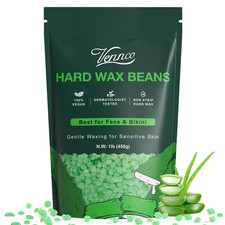 Hard Wax Beads, 1Lb Wax Beans for Coarse Hair Removal Sensitive Skin with Pure A