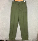 VTG 1979 OG 507 Utility Trousers Pants Actual 29x35 Post Vietnam Military Green