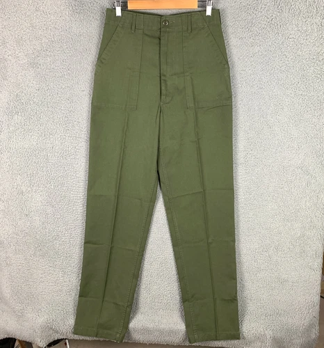 VTG 1979 OG 507 Utility Trousers Pants Actual 29x35 Post Vietnam Military Green