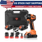 5 in 1 Cordless Electric Impact Wrench Gun High Power Drill Driver with LED