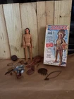 Vintage Marx Johnny West 1965 Chief Cherokee Figure With Accessories And Box Lid
