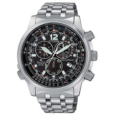 CITIZEN CRONO PILOT SUPER TITANIO RADIO CONTROLLATO ECO DRIVE OROLOGIO UOMO NERO