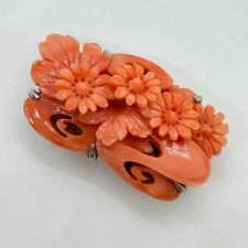 Orange Coral Flowing Chrysanthemum Obidome