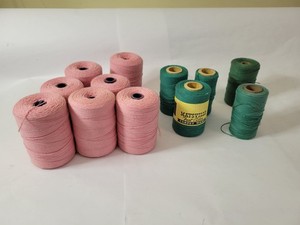 Lg Box lot:  Vintage MAYSVILLE & Misc Warp Colors:  Pink / Greens