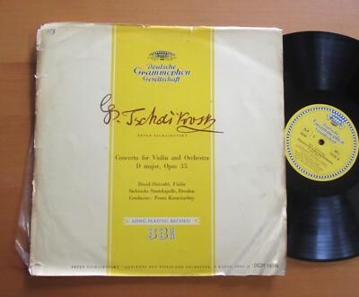 DGM 18196 Tchaikovsky Violin Concerto David Oistrakh Konwitschny DG Tulip EX/VG