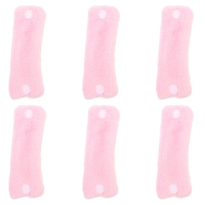  6 Pcs Curler Curling Iron Coral Fleece Hair Rollers Pink Women's
