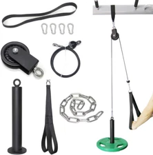 Cable Pulley System Gym, Weight Pulley System for LAT Pulldown, Biceps Curl, Tri