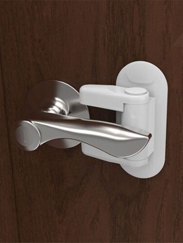 Plain Safety Door Handle Locks Pet-Proof Heavy Duty, Adhesive - Picture 5 of 6