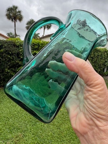 HTF Blenko #603 Sea Green-1958-1961 Acid Etched Mid-Century Modern Wayne Husted - Picture 13 of 17