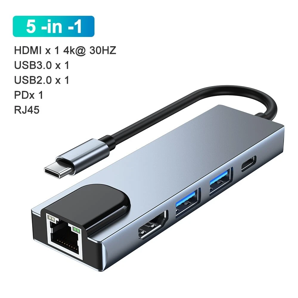 Usb Hub 3 0 Hdmi Usb Type C Splitter Docking Station For Laptop Macbook
