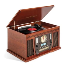 Victrola Aviator Signature 8-in-1 Record Player - Mahogany