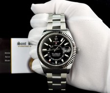 ROLEX - 18kt White Gold & SS Sky Dweller Black Dial w/ CARD 326934 - SANT BLANC 8