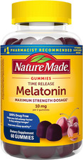 Nature Made Time Release Melatonin 10mg Gummies, Maximum Strength Sleep Aid 60ct