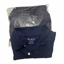 Children s Place Polo Shirt Boys Size 10/12 Navy School Uniform Short Sleeve