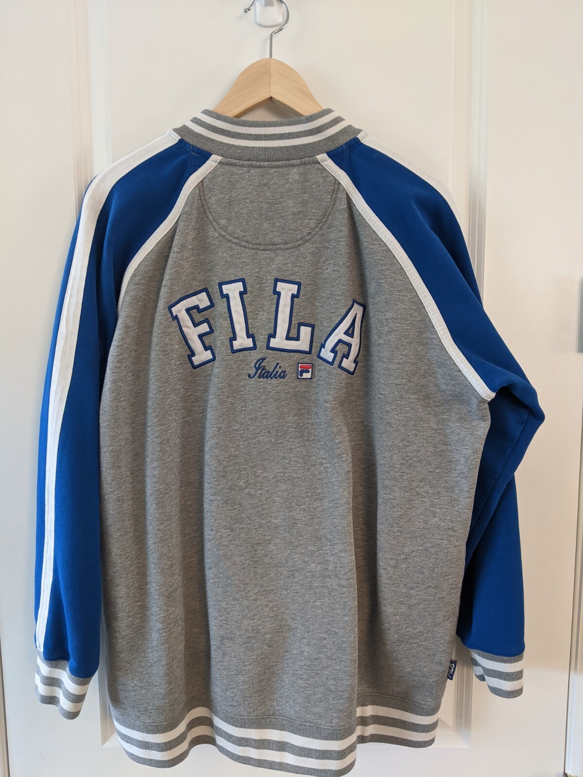 Giacca Pista Fila Italia Zip Uomo Media Italia Calcio Sport Hong Kong Vintage