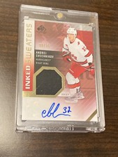 Andrei Svechnikov 2021-22 Upper Deck SP Game Used Inked Sweaters /35 Auto Jersey