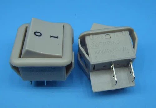 2 STCK. NEU für Pronic R30-22C-44 10 (3) A 250 V 4 Pins 2 Positionen Wippschalter - Bild 1 von 3