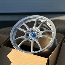 Set Of 4 Mugen Mf10 18x9.5 45 5x120 Silver Wheels Fits Civic Type R Fk8 Fl5