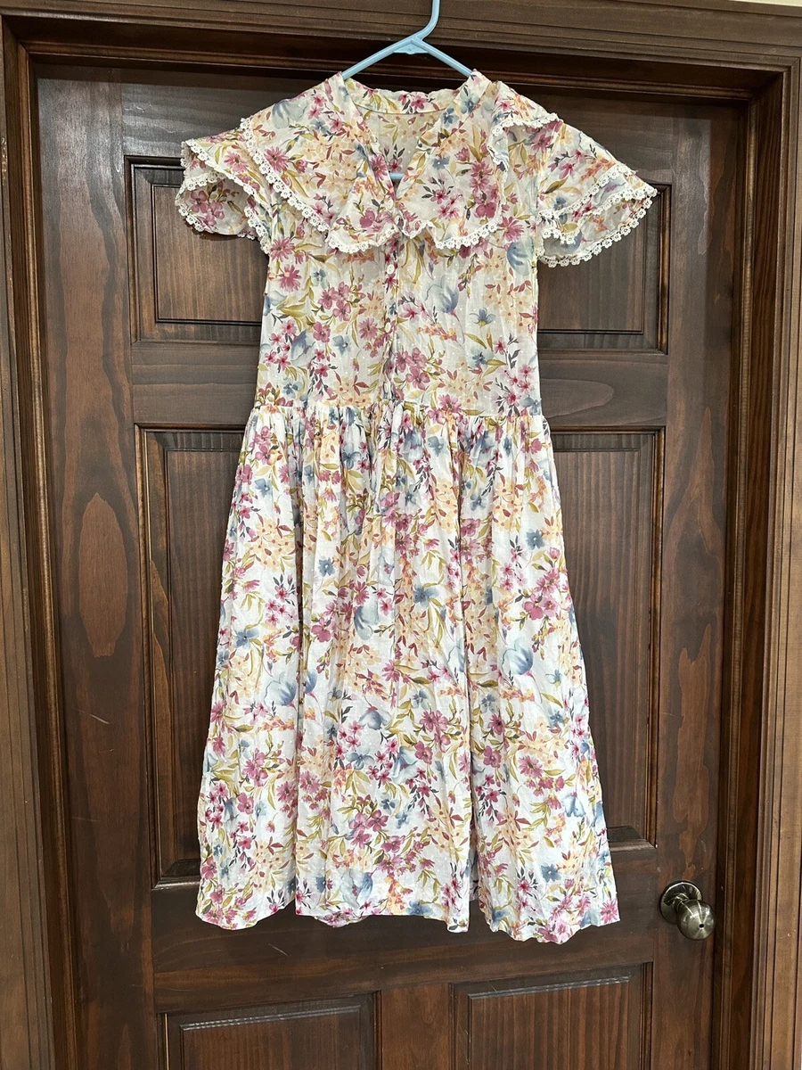 girls size 14 handmade spring Easter dress floral