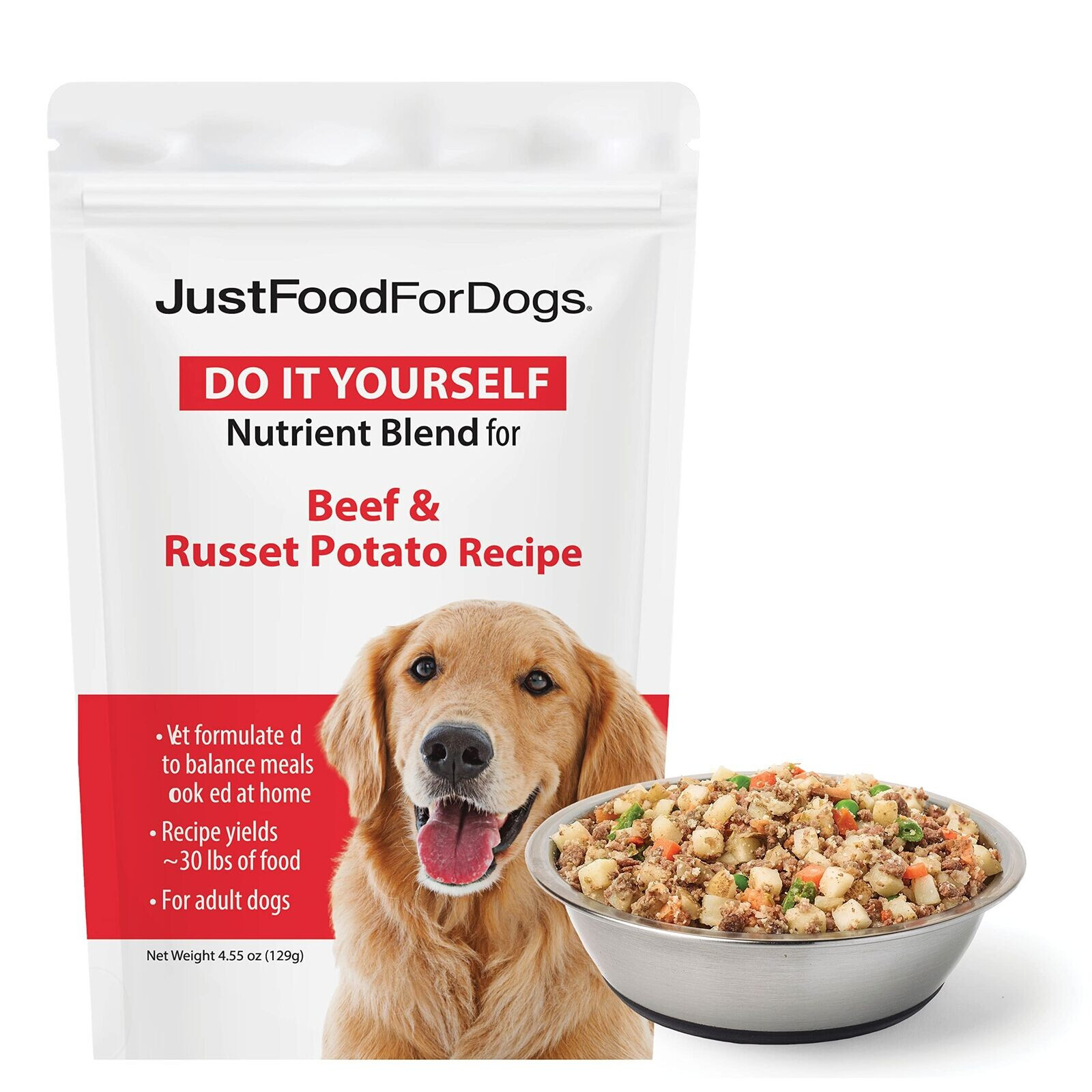 DIY Nutrient Blend for Homemade Dog Food, Beef & Russet Pota