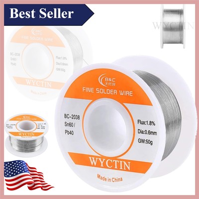 Premium 60-40 Tin Lead Rosin Core Solder Wire 0.6mm - DIY Soldering Solution