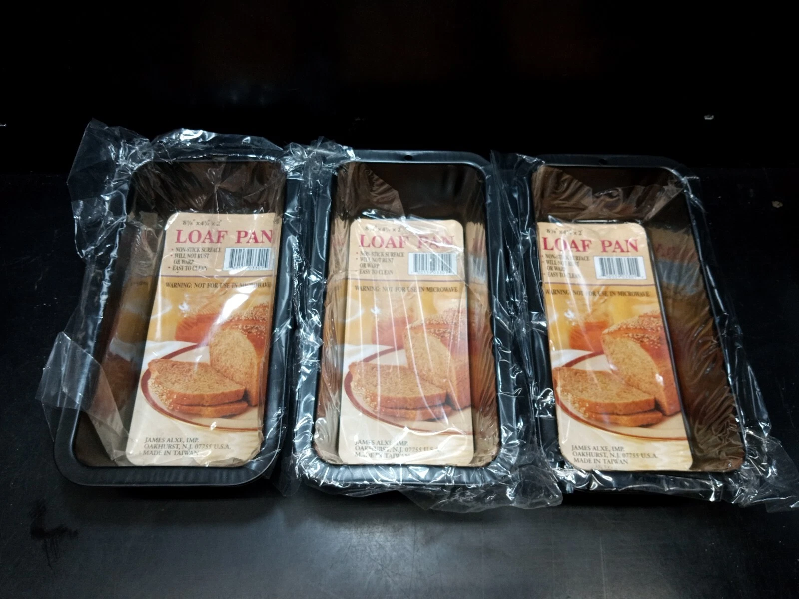 3pc Non-Stick Loaf Pan 8⅛x4⅜x2” Tawain New Pans