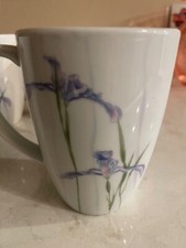Corelle Iris Pattern Coffee/Tea Porcelain Mugs Vintage