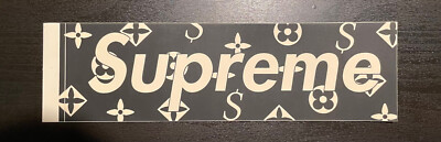 Supreme Louis Vuitton Box Logo Sticker 2000 Black Rare | eBay