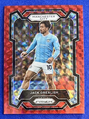 Jack Grealish 2023-24 Panini Prizm Premier League RED MOSAIC #1 MANCHESTER CITY