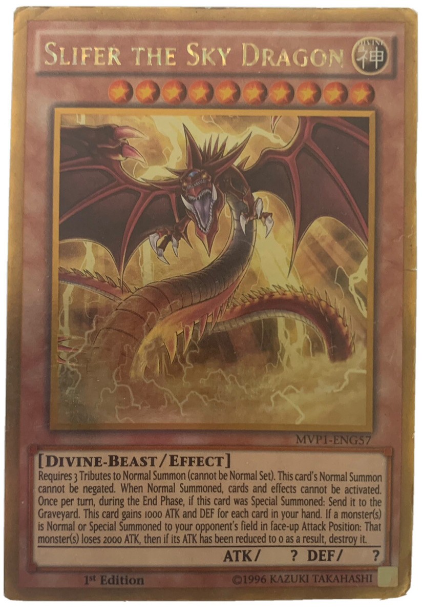 Yu-Gi-Oh! Slifer The Sky Dragon(1st edition)-LEGAL premium gold