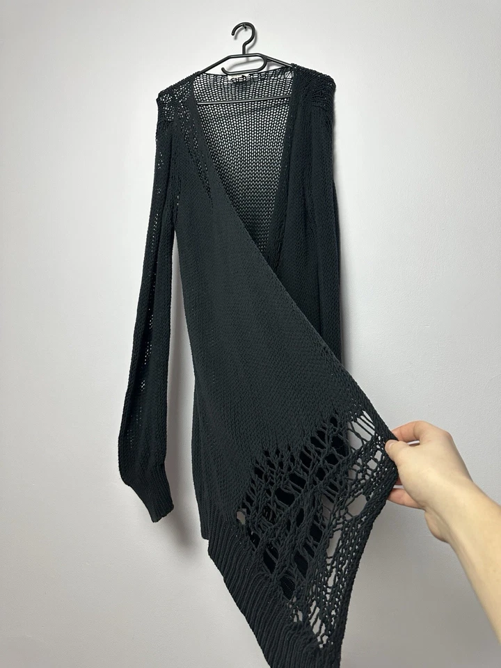 Cárdigan tejido de malla Diesel para mujer talla L negro para mujer Foto 2 de 4